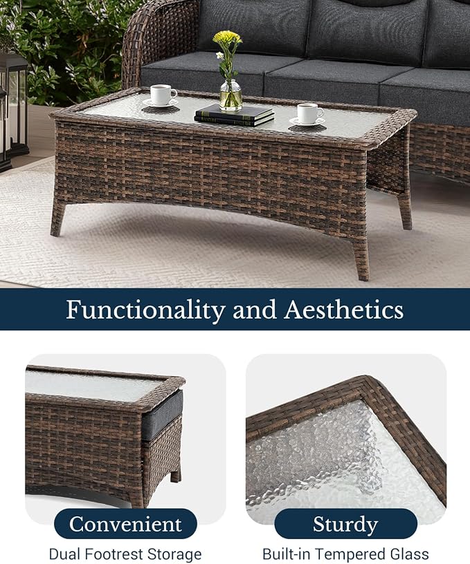 HILLGA Luxury High Back Patio Furniture Set - Image 7