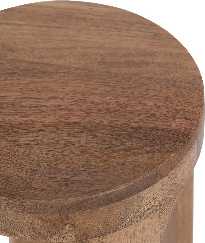 Kate and Laurel Dahl Wooden Round Drink Table; 8 x 23; Natural Brown; - Image 7