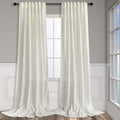 Pitalk Cream Sheer Curtains for Living Room 100 Inches Long 2 Panels Pocket by Pitalk