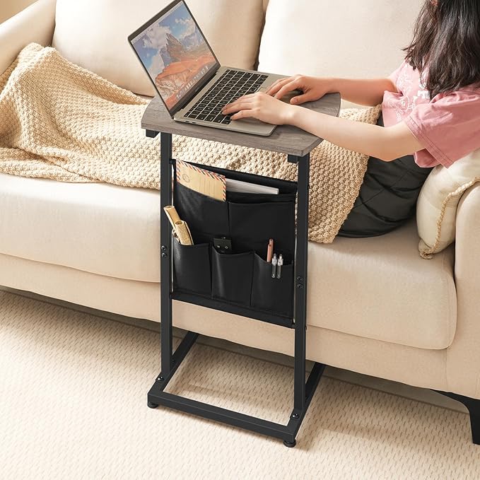 HOOBRO C Shaped End Table, 28.3" Side Table - Image 8
