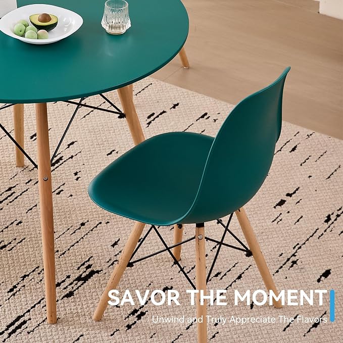 5-Piece Round Dining Table Set, Small 31.5" Kitchen Table Chairs Set of 4 Space - Image 8