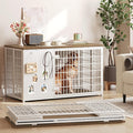 YATINEY Foldable Dog Crate Furniture, 47.2" Dog Crate by Yatiney
