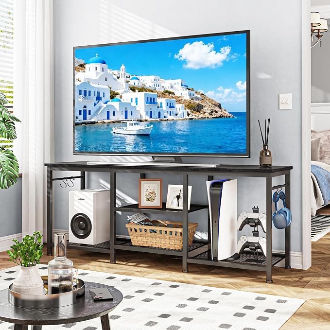 YGEOMER TV Stand for TVs Up to 55 Inch, Entertainment Center for Living Room - Image 5
