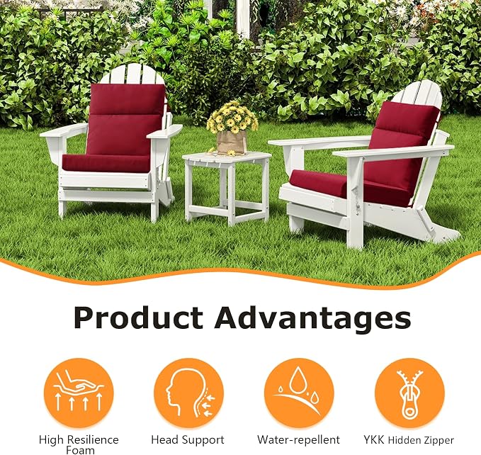 Unimatta Outdoor High Back Chair Cushion Seat Pads, 44 x 21 Inch - Image 2