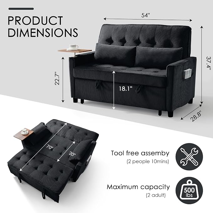Sleeper Sofa Bed, Guest Room - Image 2