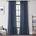 Navy Blue Curtains 102 inch Length by Jolilight