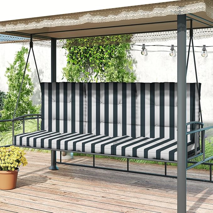 Outdoor Chair Cushion, High Back Soft Seat Pad, Indoor Outside Use, - Image 2