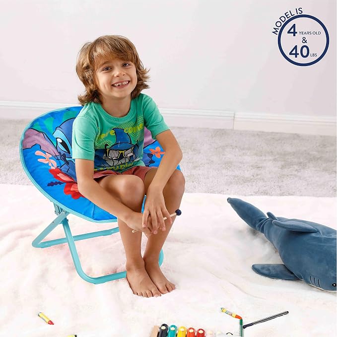 Disney Stitch 19” Frame Folding Toddler Saucer™ Chair - Image 6