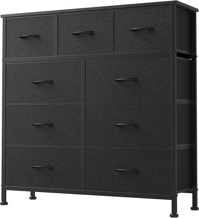 DUMOS 9 Drawer Dresser for Bedroom, Fabric Storage Organizer by DumosLifestyle
