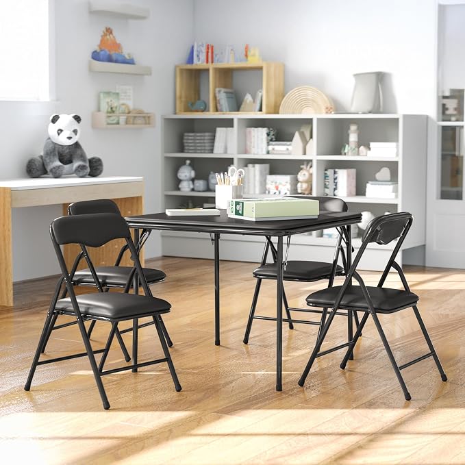 Flash Furniture Mindy Kids 5-Piece Folding Table and Chairs Set - Image 2