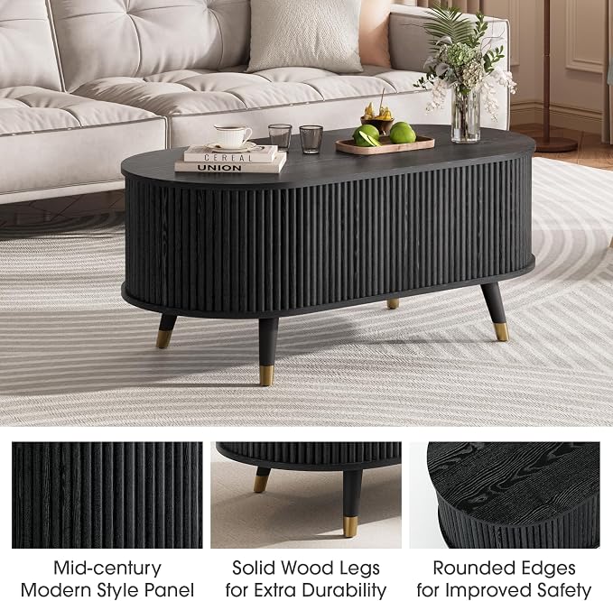 42.5" Oval Lift Top Coffee Table - Image 4