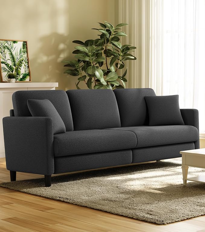 Welzona 83" Couches for Living Room, Teddy Sofa Couch, Comfy Sofas for Living - Image 8
