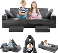 JY QAQA 18Pcs Modular Kids Play Couch Set, Toddler Sectional Sofa by JYQAQA
