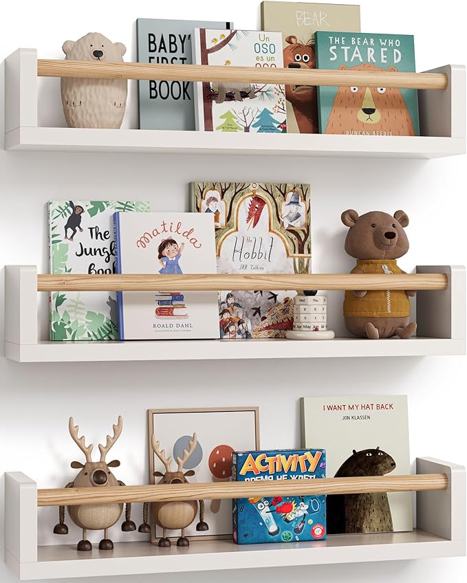 G&W Gruwald Nursery Book Shelves, Wall Bookshelf, Book Shelf by G%26W+Gruwald
