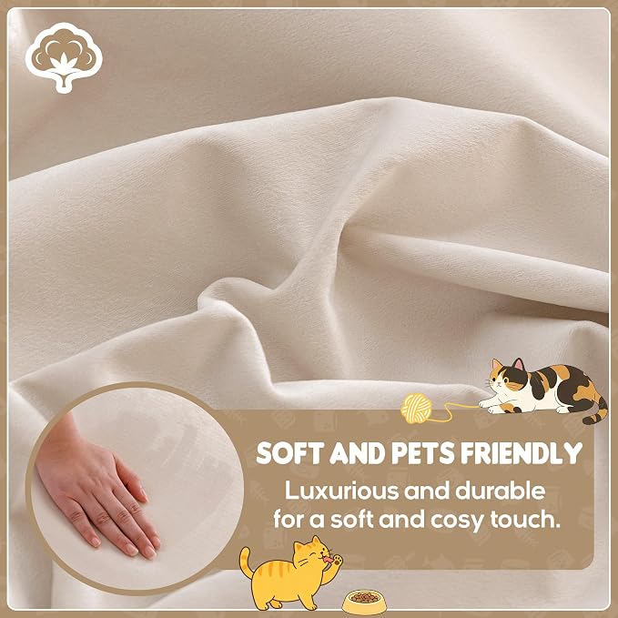 Loiion Velvet Sofa Cover, Ultra Soft Waterproof Non-Slip Couch Cover - Image 3