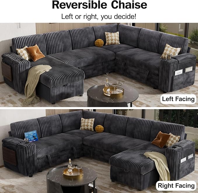 Vipbear 111" Modular Sectional Sleeper Sofa - Image 6