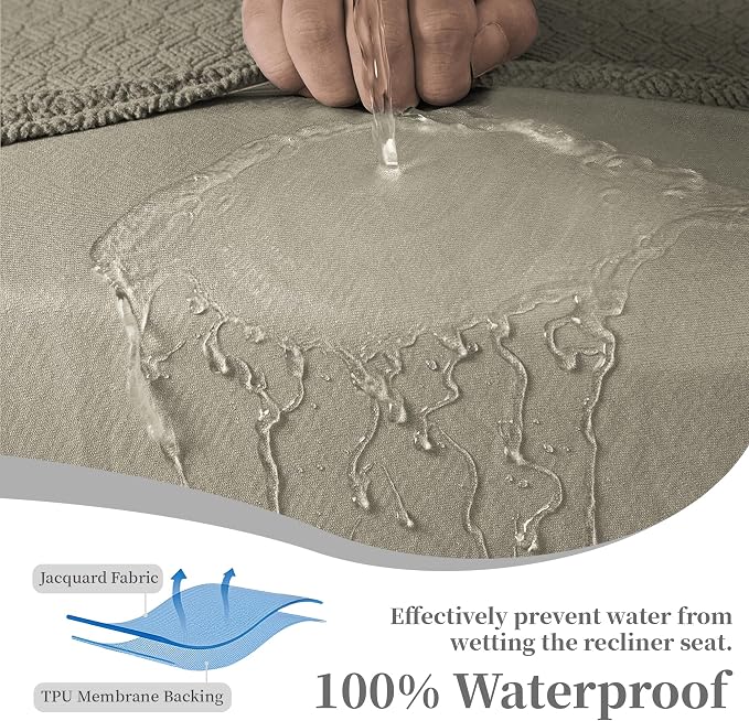 100% Waterproof Sectional Recliner Couch Covers - Image 4