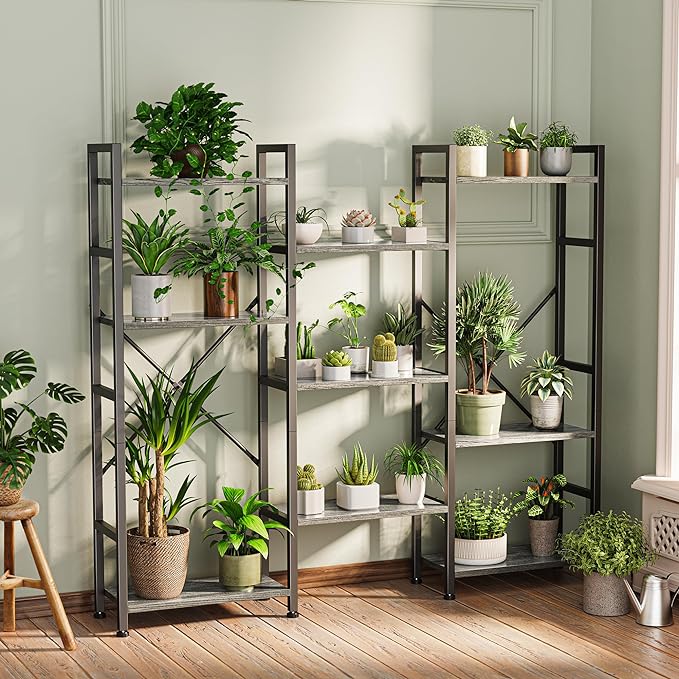 SUPERJARE Triple Bookshelf, Bookcase - Image 2