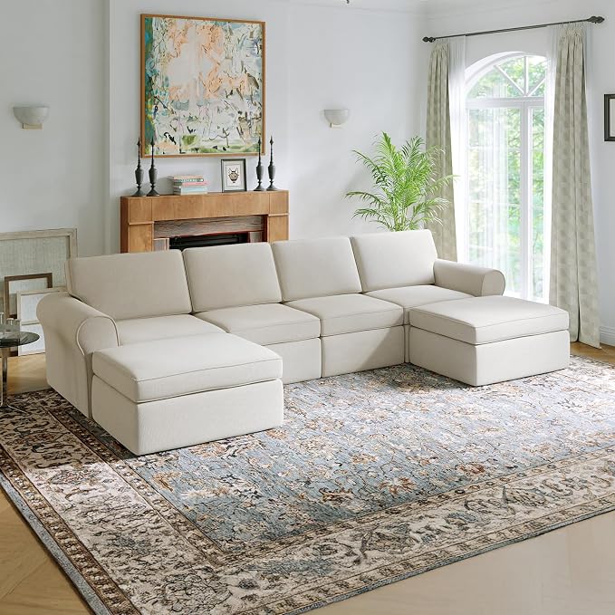 Novilla 138" Modular Sectional Sofa, Modular Sectional Couches by Novilla