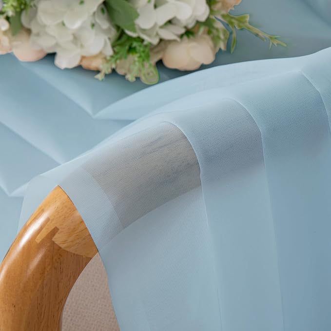 Chyhomenyc Sheer Valances for Windows 2 Pack, Small Window Curtains for Living - Image 6