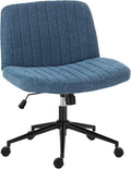 OLIXIS Criss Cross Chair with Wheels Wide Cross Legged Office Desk Vanity Chair by OLIXIS