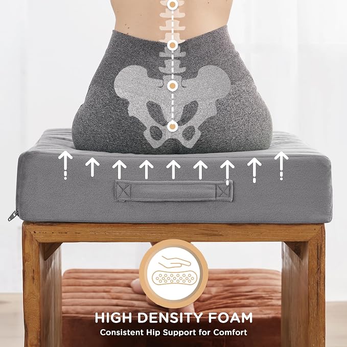 Codi High Density Foam Floor Pillow 2 Sets, Large Meditation Cushions Seating - Image 4