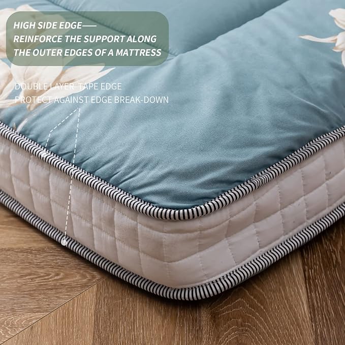 MAXYOYO Floral Printed Futon Mattress, Japanese Floor Mattress Quilted Mattress - Image 7