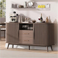 Jiansu furni, Walnut Mid-Century Modern Coffee Bar Station by JIANSUFURNI