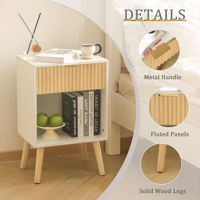 Fultyle Nightstand, Modern Bedside Table - Image 4