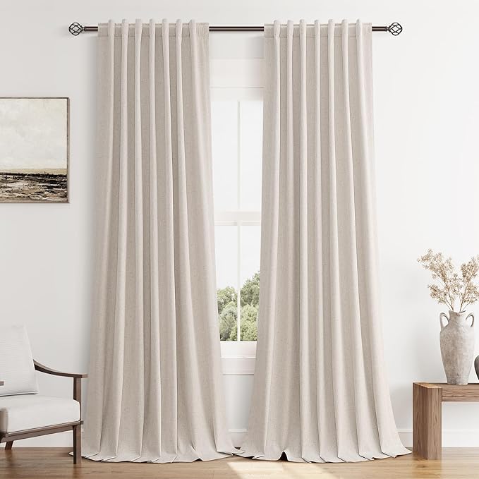 Guken 100% Blackout Curtains 102 Inch Length 2 Panels Set by Guken