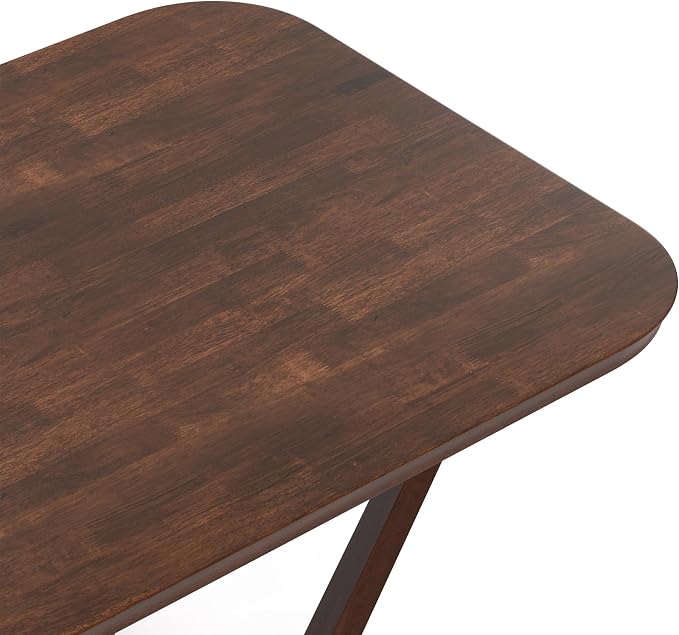 Furniture of America Nazaen I 94.5" Mid-Century Modern Solid Wood Live Edge - Image 6
