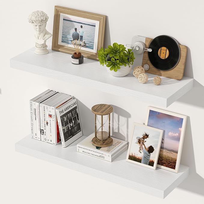 24 Inch Floating Shelves, 12 Inch Deep Floating Shelves by Unknown