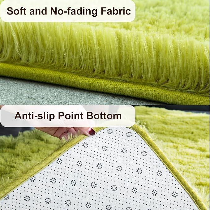 TWINNIS Super Soft Shaggy Rugs Fluffy Carpets, 4x5.9 Feet, Indoor Modern Plush - Image 2