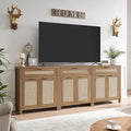 HOKYHOKY Rattan Sideboard Buffet Cabinet Set of 3, Boho Storage Cabinet by HOKYHOKY