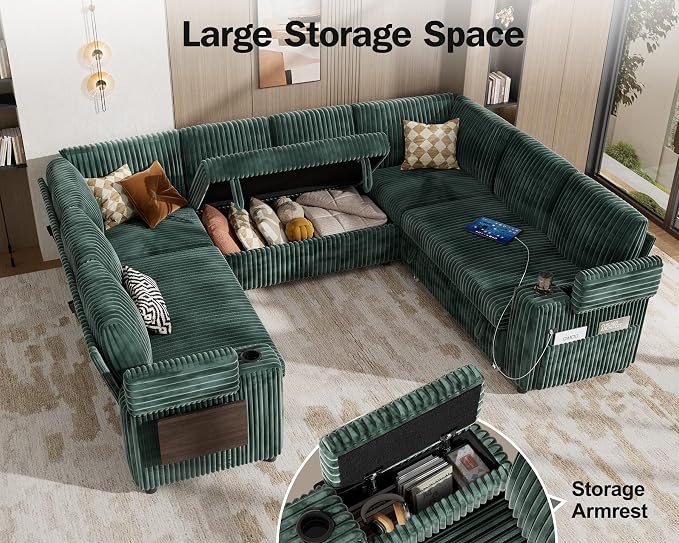 Vipbear 111" Modular Sectional Sleeper Sofa - Image 6