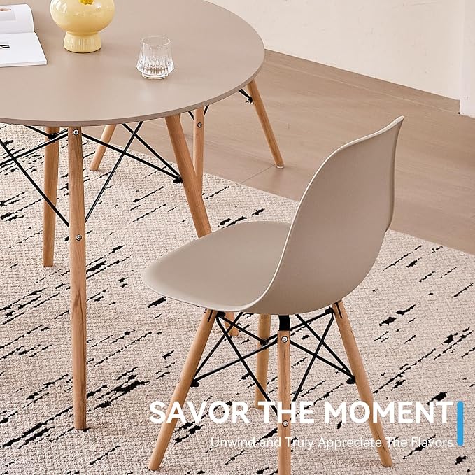 5-Piece Round Dining Table Set, Small 31.5" Kitchen Table Chairs Set of 4 Space - Image 8
