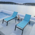 PURPLE LEAF Outdoor Lounge Chairs Aluminum Chaise Lounge Set of 2 Patio Chaise by PURPLELEAF