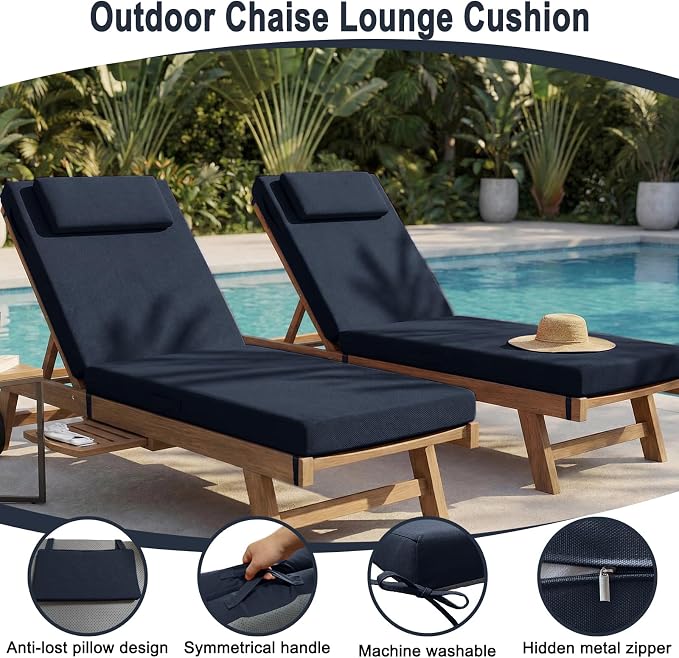 Outdoor Lounge Chair mat, 72 inches x 21 inches, Waterproof Chaise Lounge - Image 5