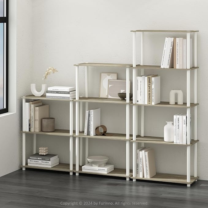 Furinno Turn-N-Tube Book Shelf, 4-Tier Bookshelf, Bookcase - Image 2