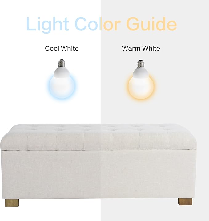 Homepop Home Decor | Upholstered Large Tufted Ottoman Storage Bench | Ottoman - Image 7