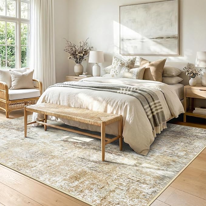 Washable Area Rugs 8'x10' Non-Slip Modern Abstract Soft - Image 3