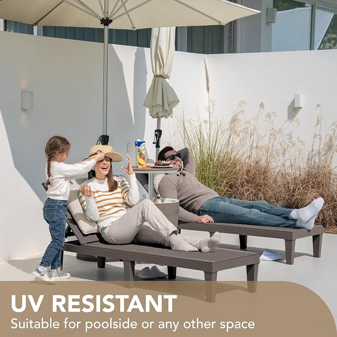 Devoko Outdoor Chaise Lounge Chair Set of 2 - Image 7