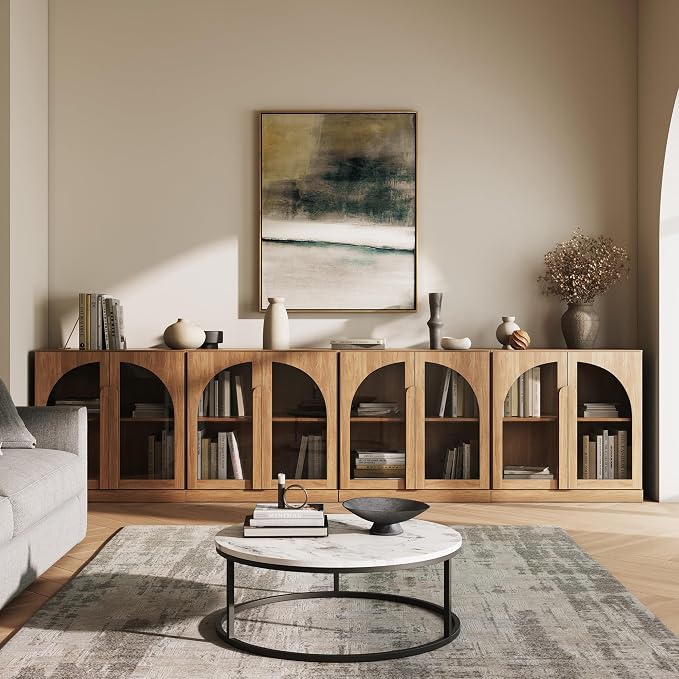BELLEZE Bijou Set of 4 Wall-to-Wall Storage Cabinets - Image 5