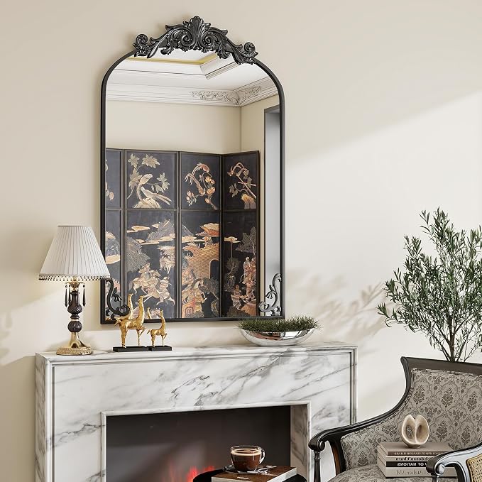 VooBang 24x36 inch Vintage Arched Bathroom Mirror - Image 5