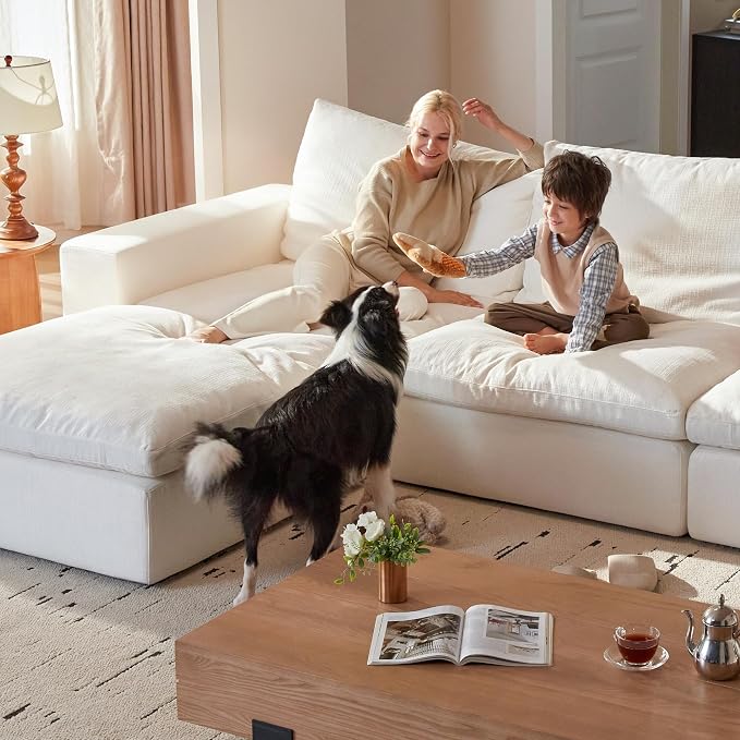 Cloud Couch Sectional 113.2'' Oversized Modular Deep Seat Sofa L Shaped Comfy - Image 6