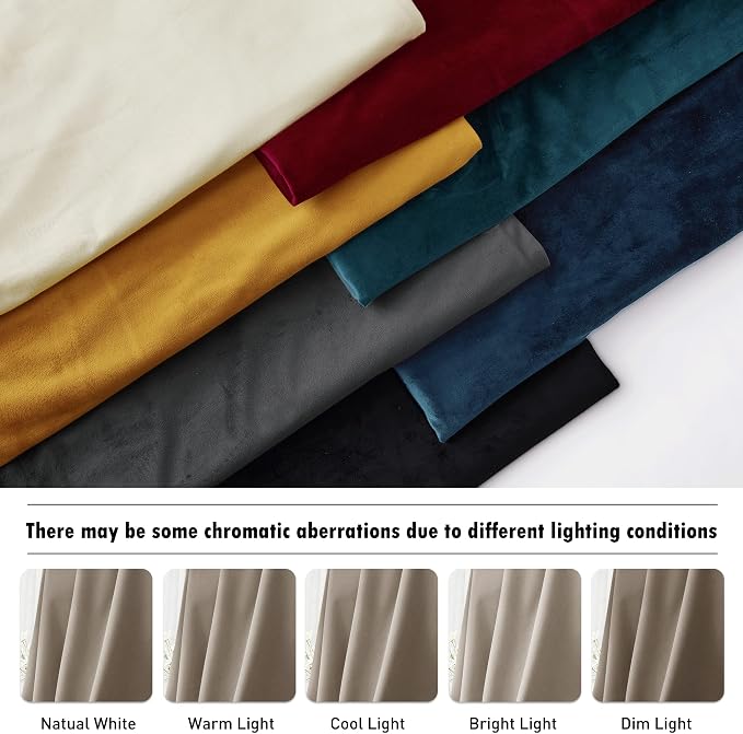 RYB HOME Velvet Curtains 120 inches Long - Image 7