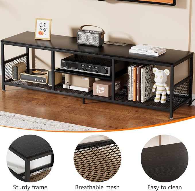 VECELO TV Stand with Power Outlets - Image 5