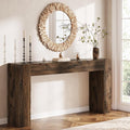 Solid Wood Console Table, 63-Inch Farmhouse Sofa Table Behind Couch by TribewoodbyTribesigns