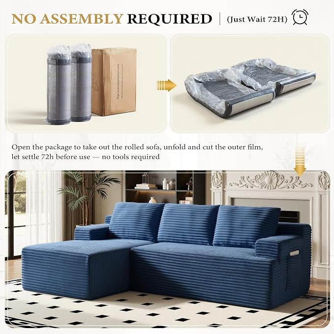 96" Sectional Couches for Living Room Cloud Couch Sofa - Image 5