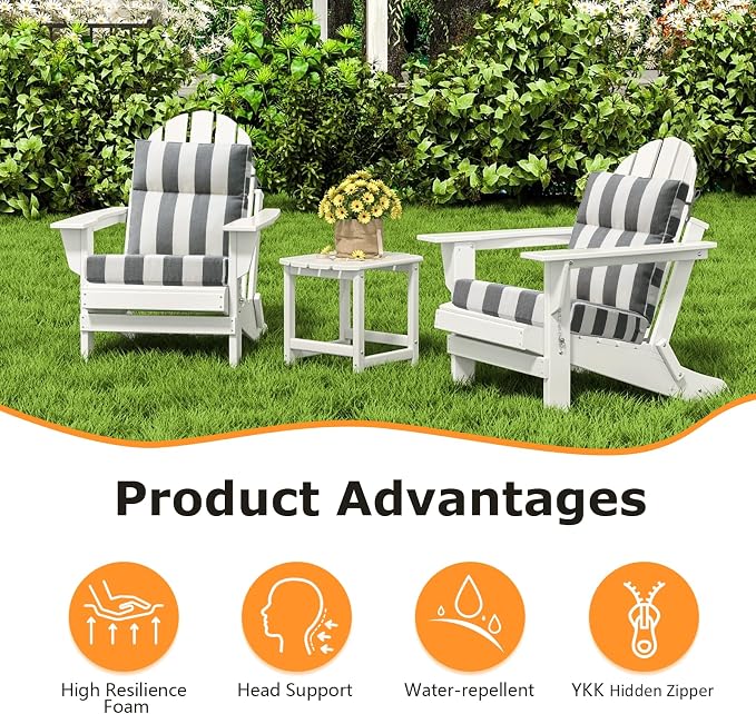Unimatta Outdoor High Back Chair Cushion Seat Pads, 44 x 21 Inch - Image 2